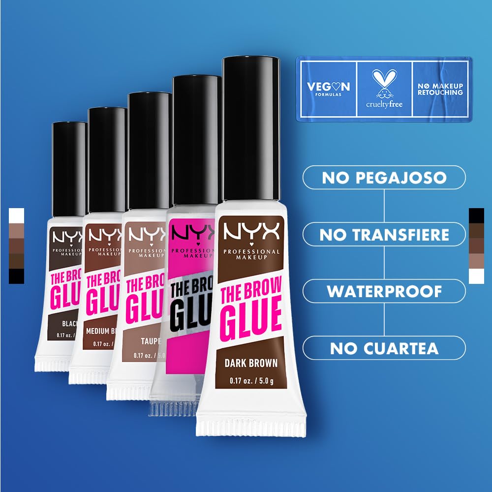 NYX PROFESSIONAL MAKEUP The Brow Glue, Extreme Hold Tinted Eyebrow Gel