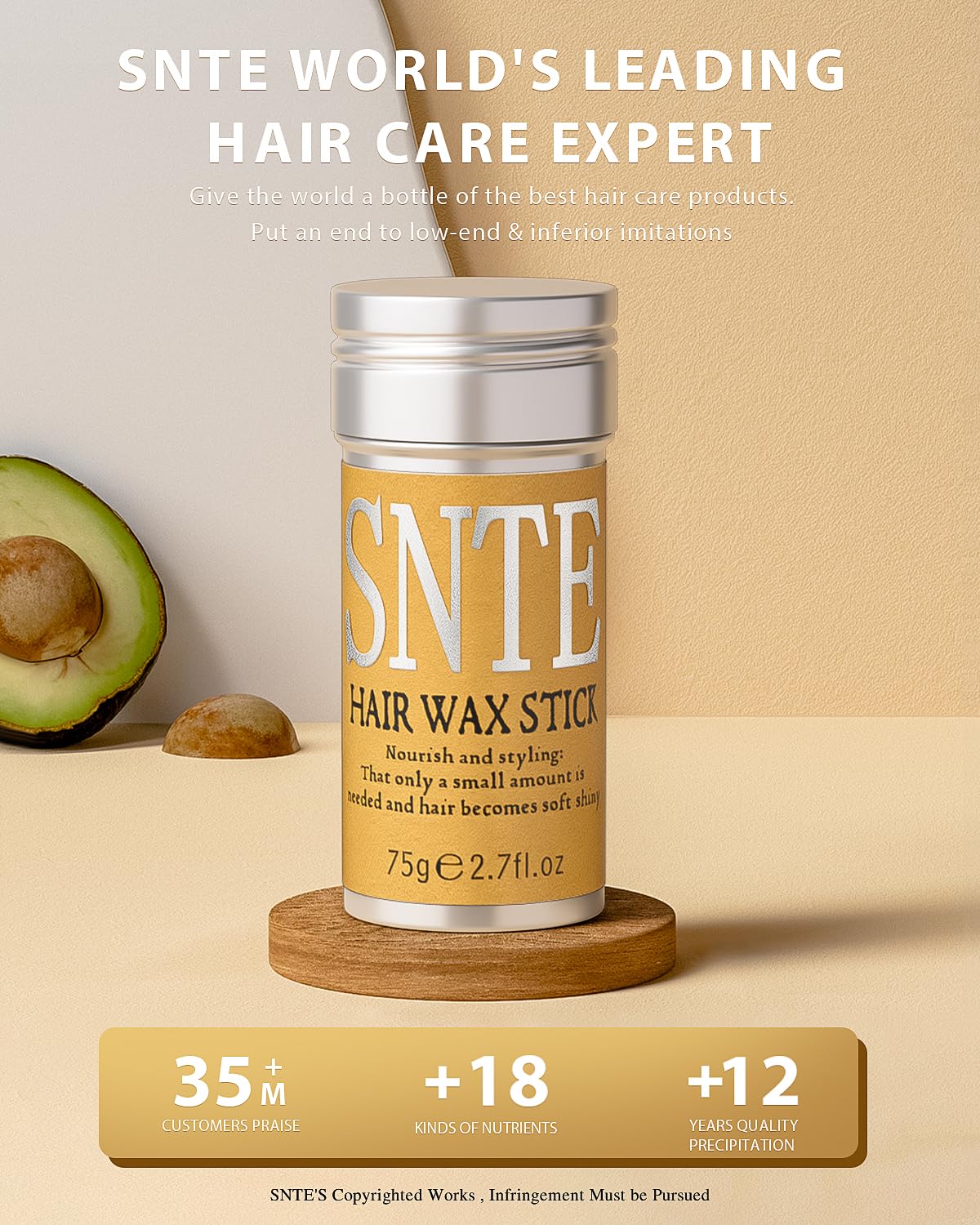 SNTE Samnyte Hair Wax Stick Hair-Styling Waxes, Nourishing Accessories