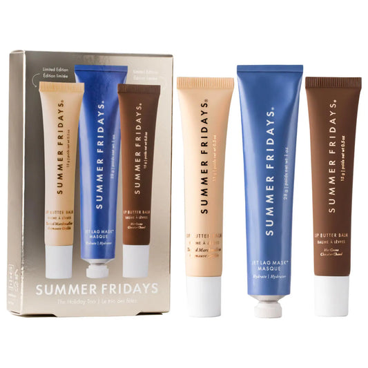 SuSummer Fridays The Holiday Trio Set with Lip Butter Balm in Hot Cocoa & Toasted Marshmallow -BAJO PEDIDO-